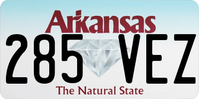AR license plate 285VEZ