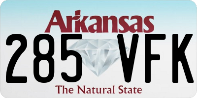 AR license plate 285VFK