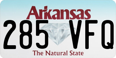 AR license plate 285VFQ