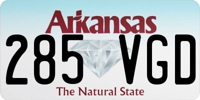 AR license plate 285VGD