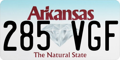 AR license plate 285VGF