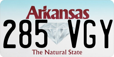 AR license plate 285VGY