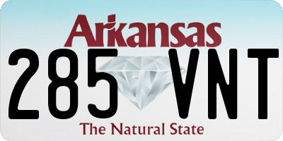 AR license plate 285VNT