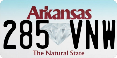 AR license plate 285VNW