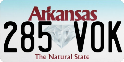 AR license plate 285VOK