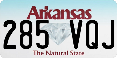 AR license plate 285VQJ