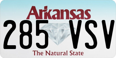 AR license plate 285VSV