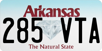 AR license plate 285VTA