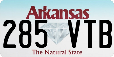 AR license plate 285VTB