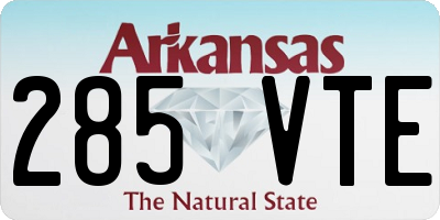 AR license plate 285VTE