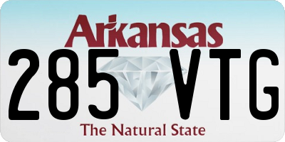 AR license plate 285VTG