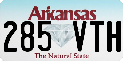 AR license plate 285VTH