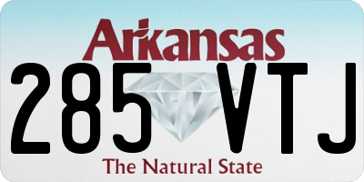 AR license plate 285VTJ
