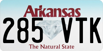 AR license plate 285VTK