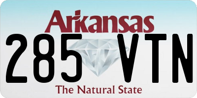 AR license plate 285VTN