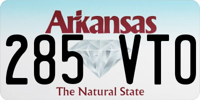 AR license plate 285VTO