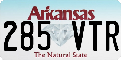 AR license plate 285VTR