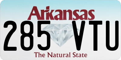 AR license plate 285VTU