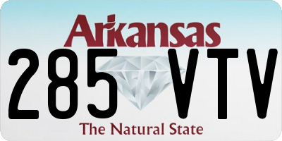 AR license plate 285VTV