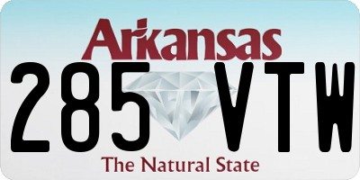 AR license plate 285VTW