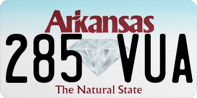 AR license plate 285VUA