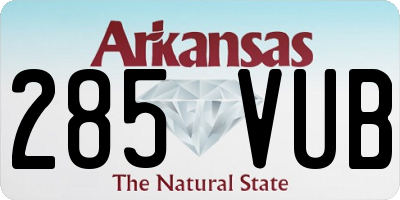 AR license plate 285VUB