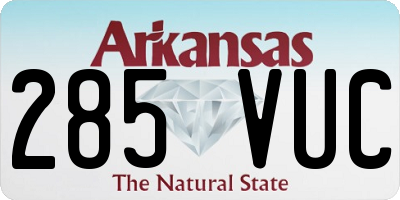 AR license plate 285VUC