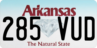 AR license plate 285VUD