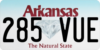 AR license plate 285VUE