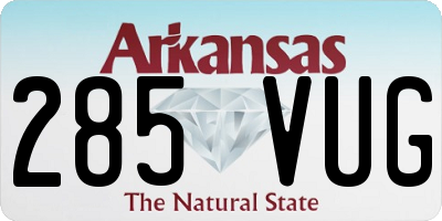 AR license plate 285VUG
