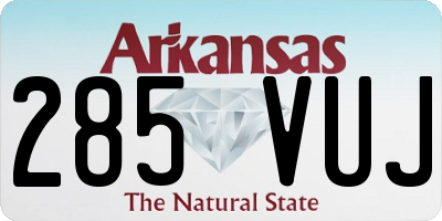 AR license plate 285VUJ
