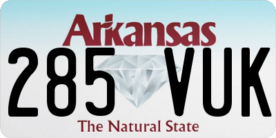 AR license plate 285VUK