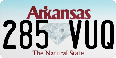 AR license plate 285VUQ