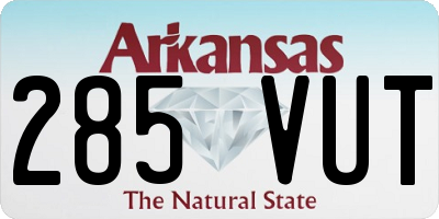 AR license plate 285VUT