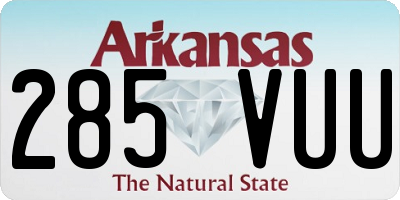 AR license plate 285VUU