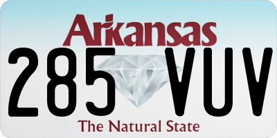 AR license plate 285VUV