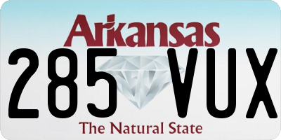 AR license plate 285VUX