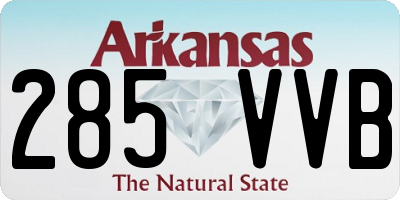 AR license plate 285VVB
