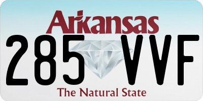 AR license plate 285VVF