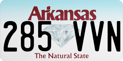 AR license plate 285VVN