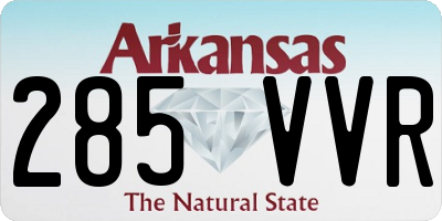 AR license plate 285VVR