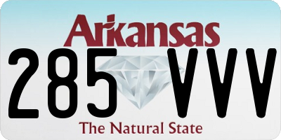 AR license plate 285VVV