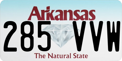 AR license plate 285VVW