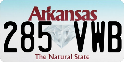 AR license plate 285VWB