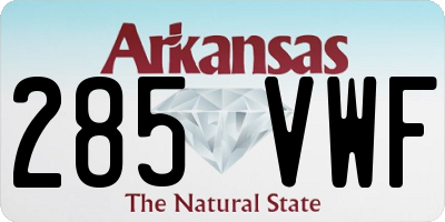 AR license plate 285VWF