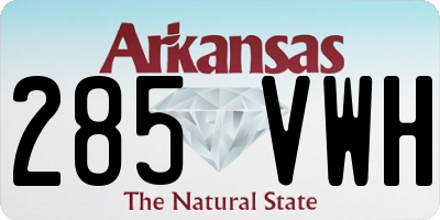 AR license plate 285VWH