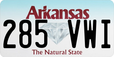 AR license plate 285VWI