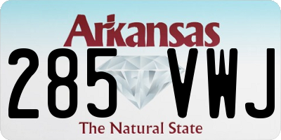 AR license plate 285VWJ