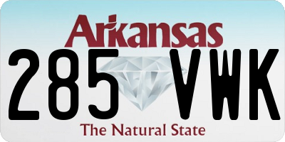 AR license plate 285VWK