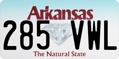 AR license plate 285VWL